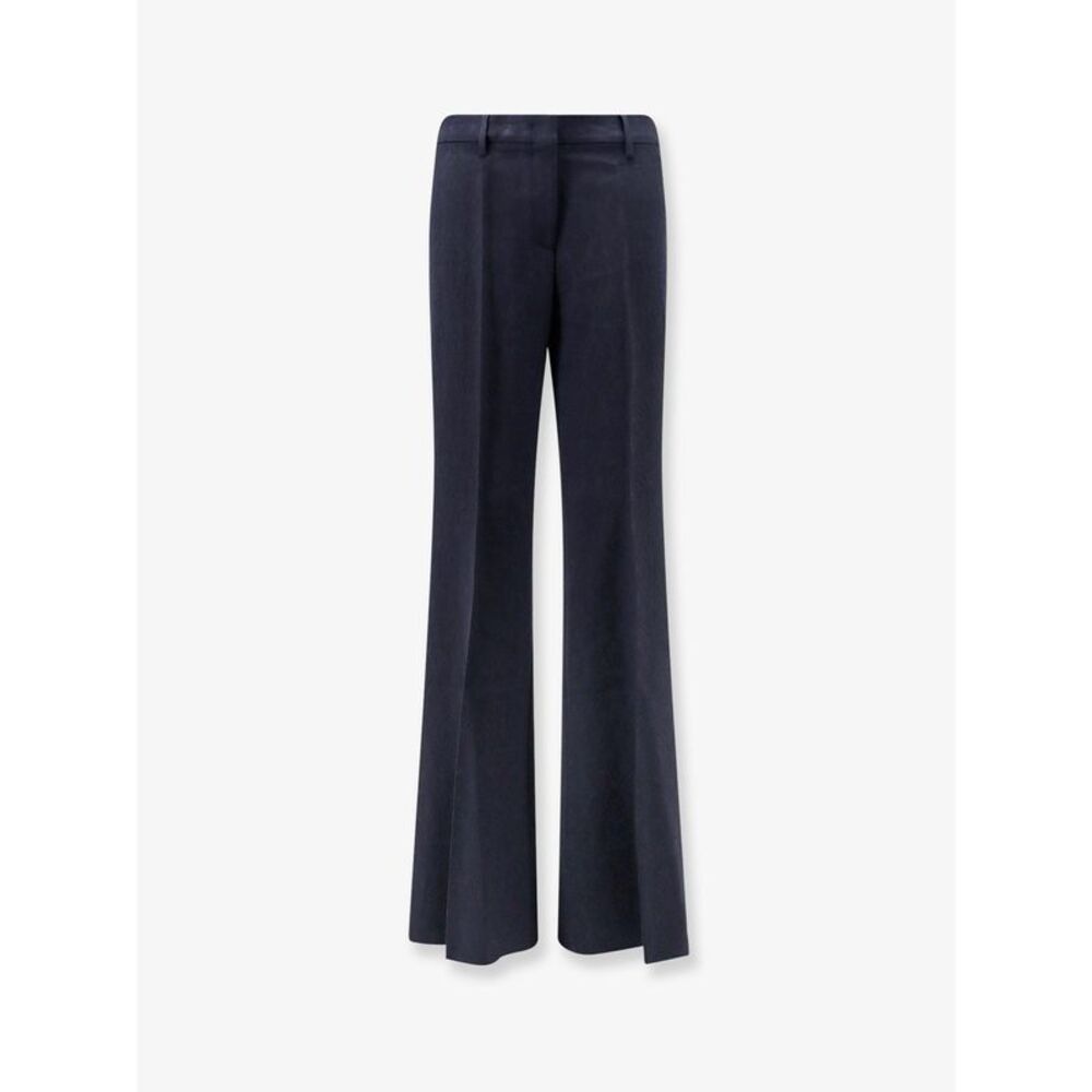 Etro Women Wool Blend Trousers With Paisley Pattern
